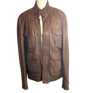 Lucky Brand  Men's Brown Leather Jacket Size M